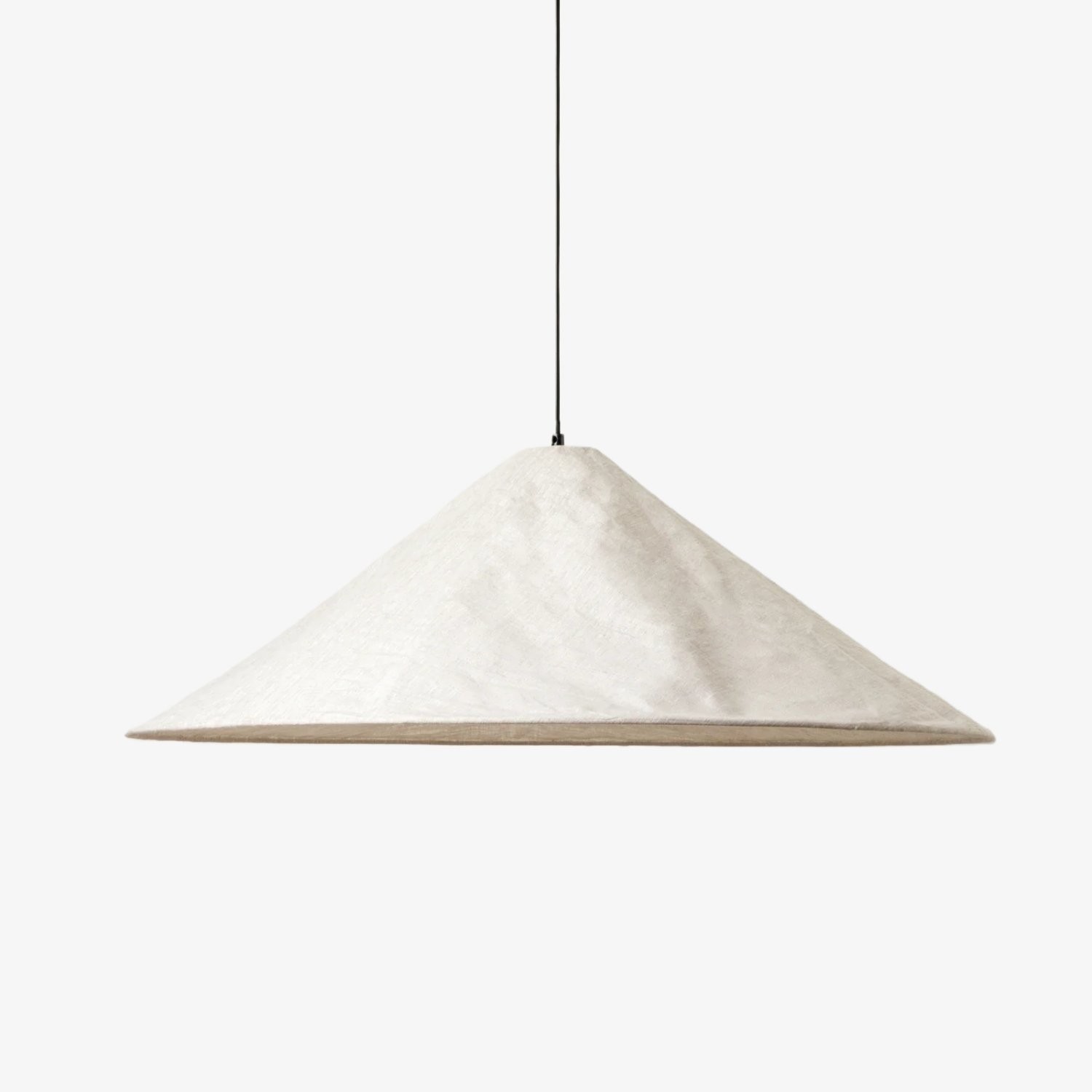 Zalen Hanglamp van geplooid linnen met textuur - Neutrale stoffen hanglamp voor slaapkamer en woonkamer HL1913