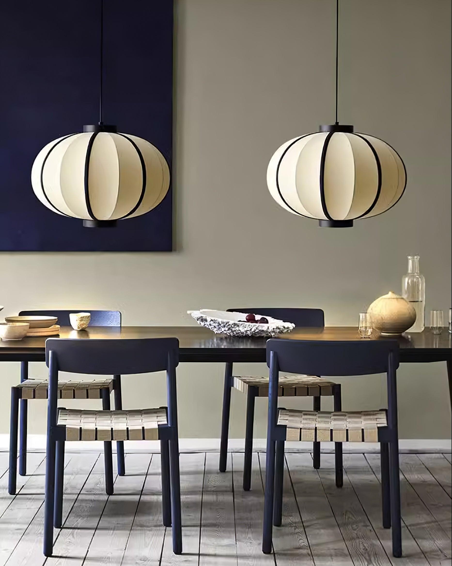 Minimalistische zwart-witte lantaarn hanglamp HL816