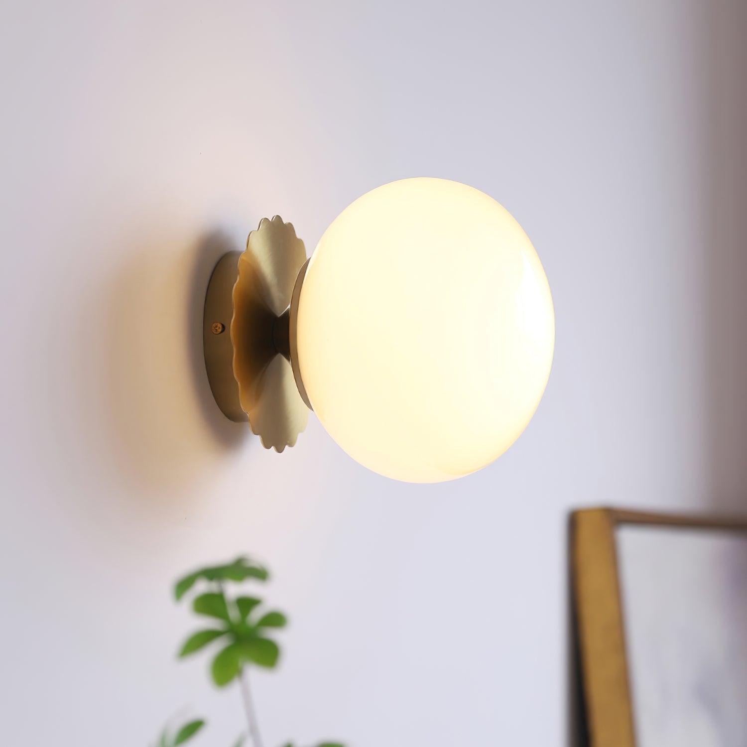 Middeleeuwse Bauhaus Glazen Bal Wandlamp HL290