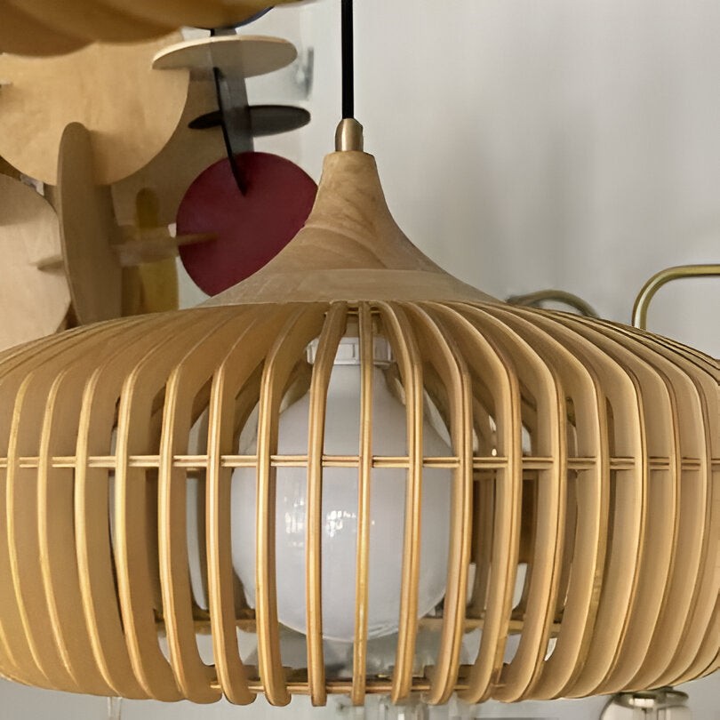 De houten betovering van Kyoto Japandi hanglamp HL1285