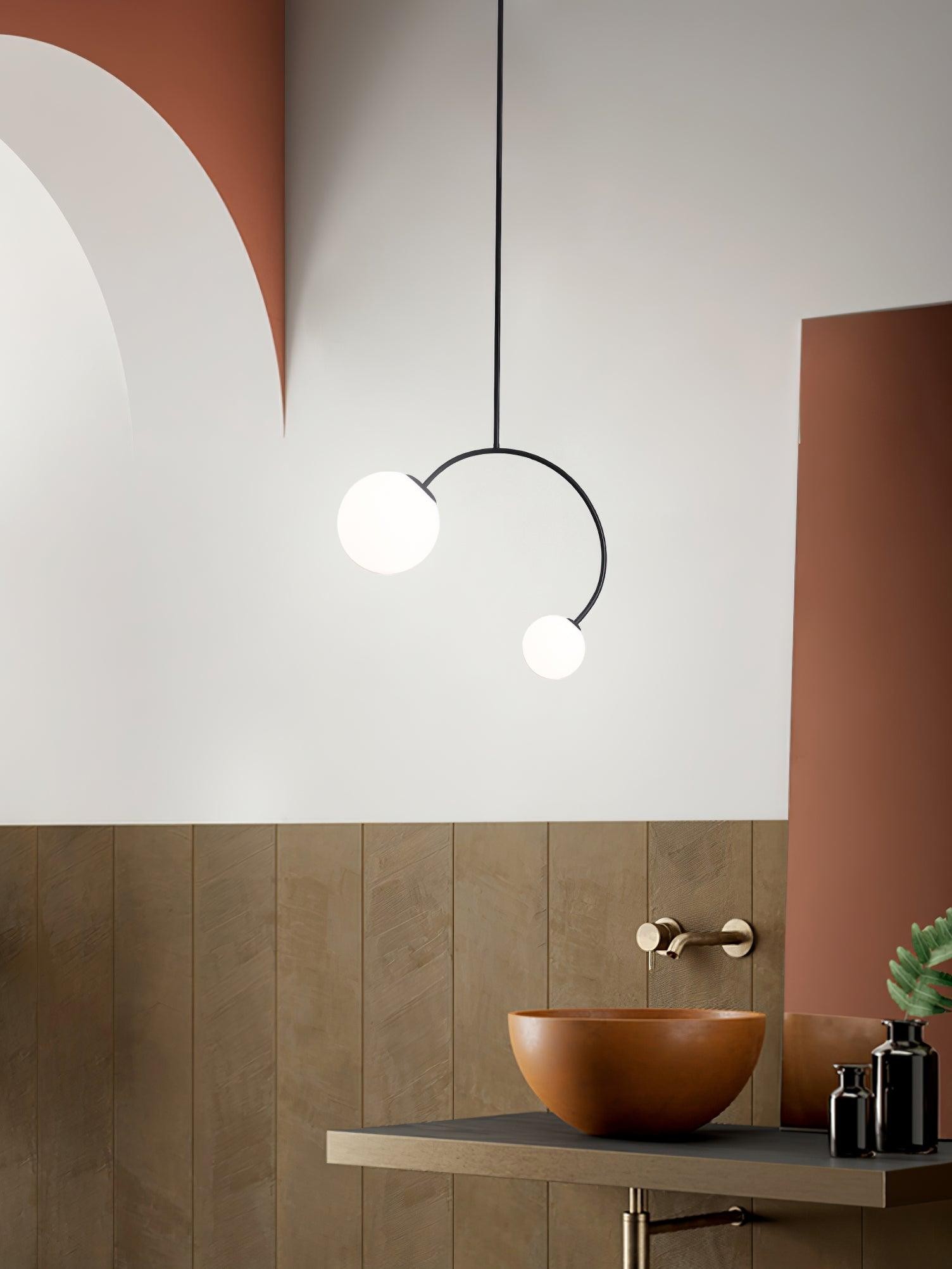 Creatieve dubbele glazen hanglamp HL365