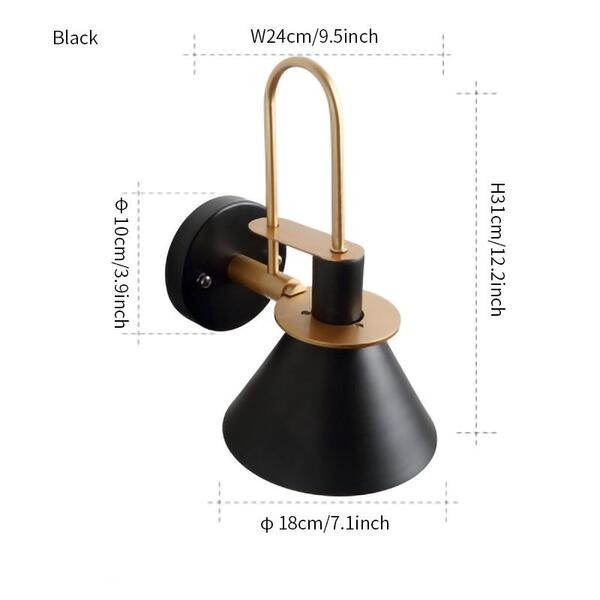 Scandinavische Macaron metalen wandlamp met trompet HL55