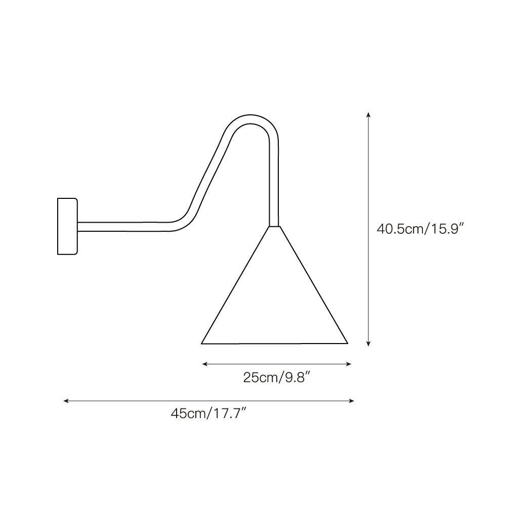 Kegelvormige wandlamp HL3307