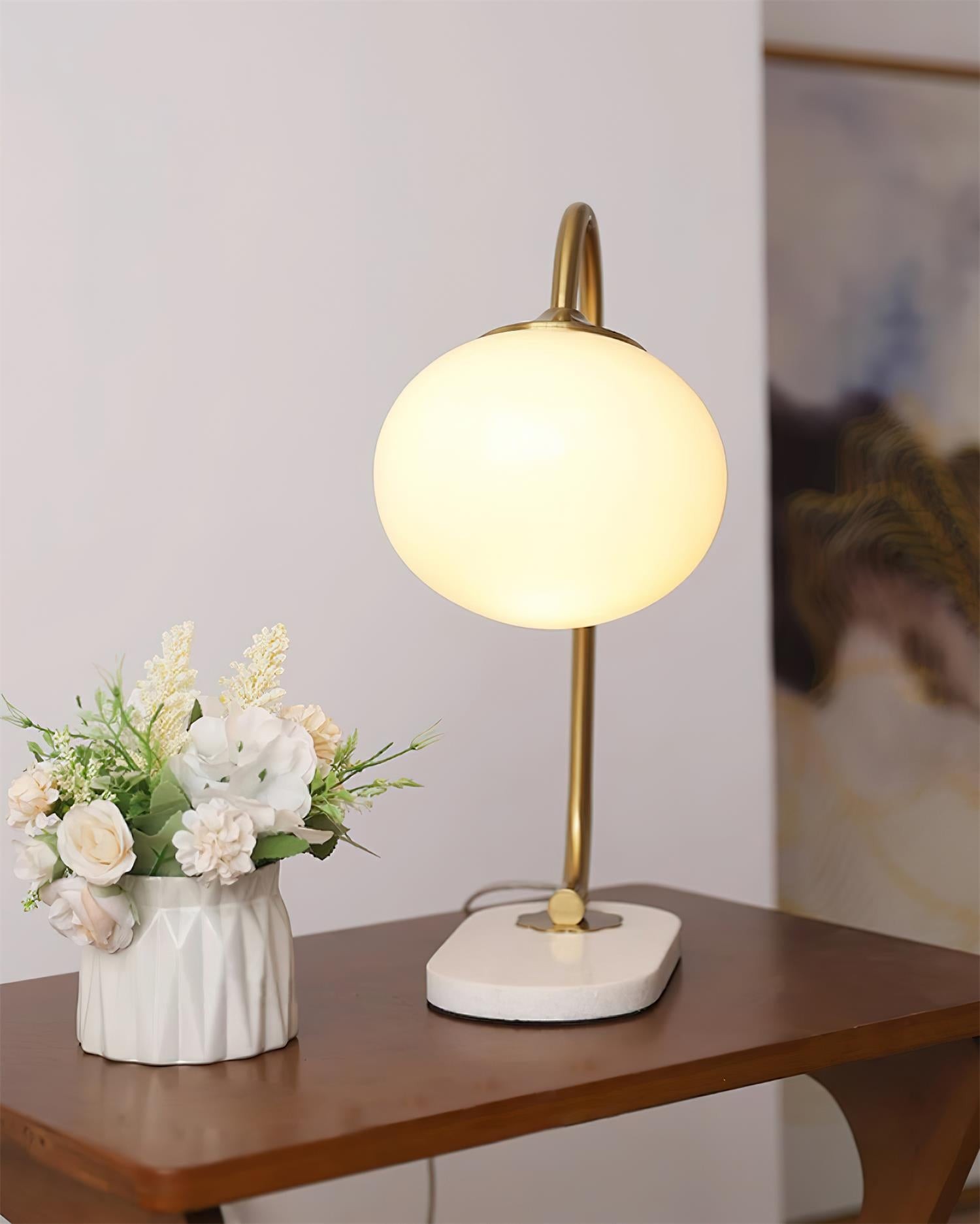 Nordic Mushroom Glazen Nachtkastje Lamp HL778