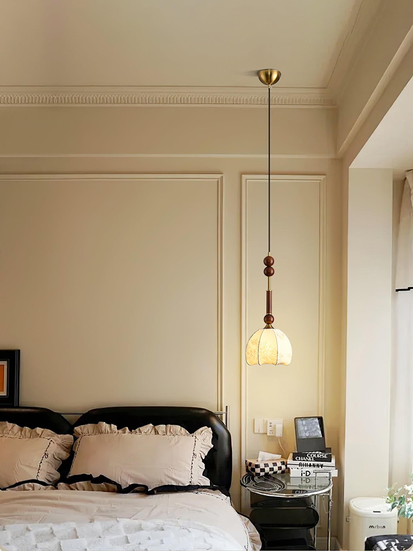 Retro massief houten serie hanglamp HL770