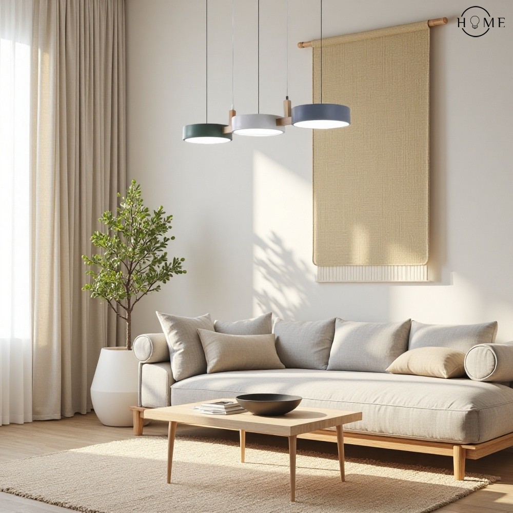 Nordic Modern Eenvoudige Macaron 3 Kops Hanglamp HL683