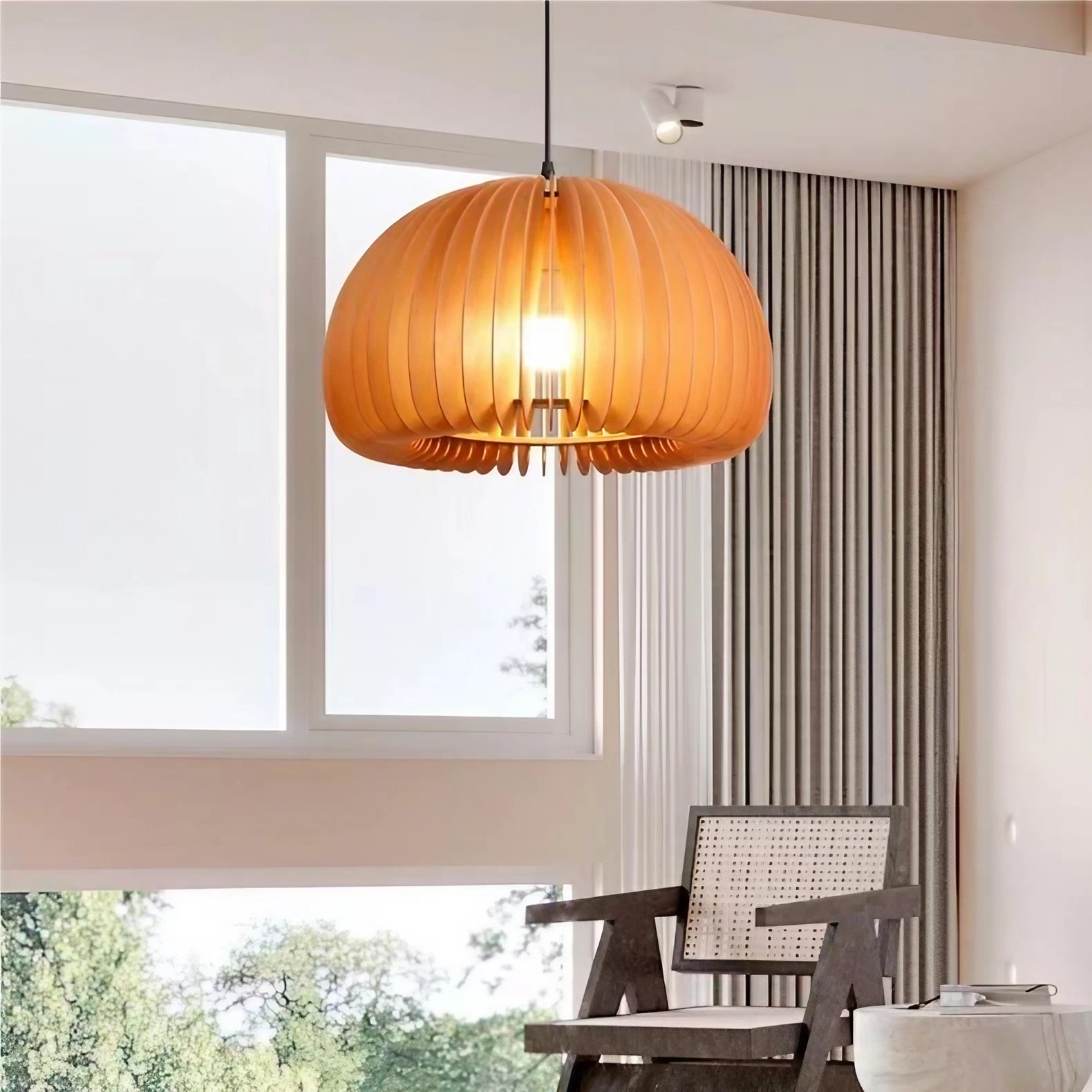 Creatieve Houten Pompoen Hanglamp HL77