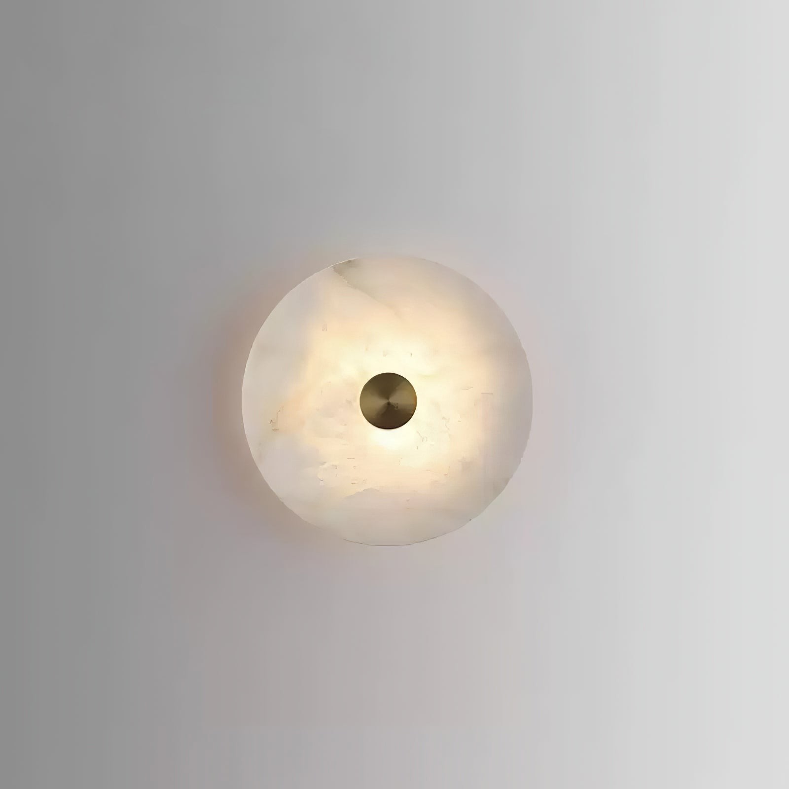 Schijfvormige albasten wandlamp HL464