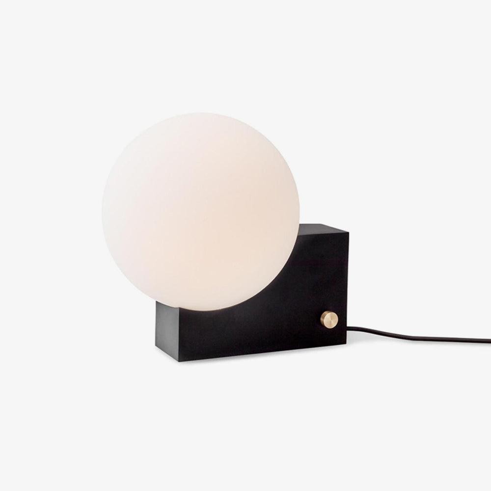 Geometrische lampenvoet glazen bol tafellamp HL523