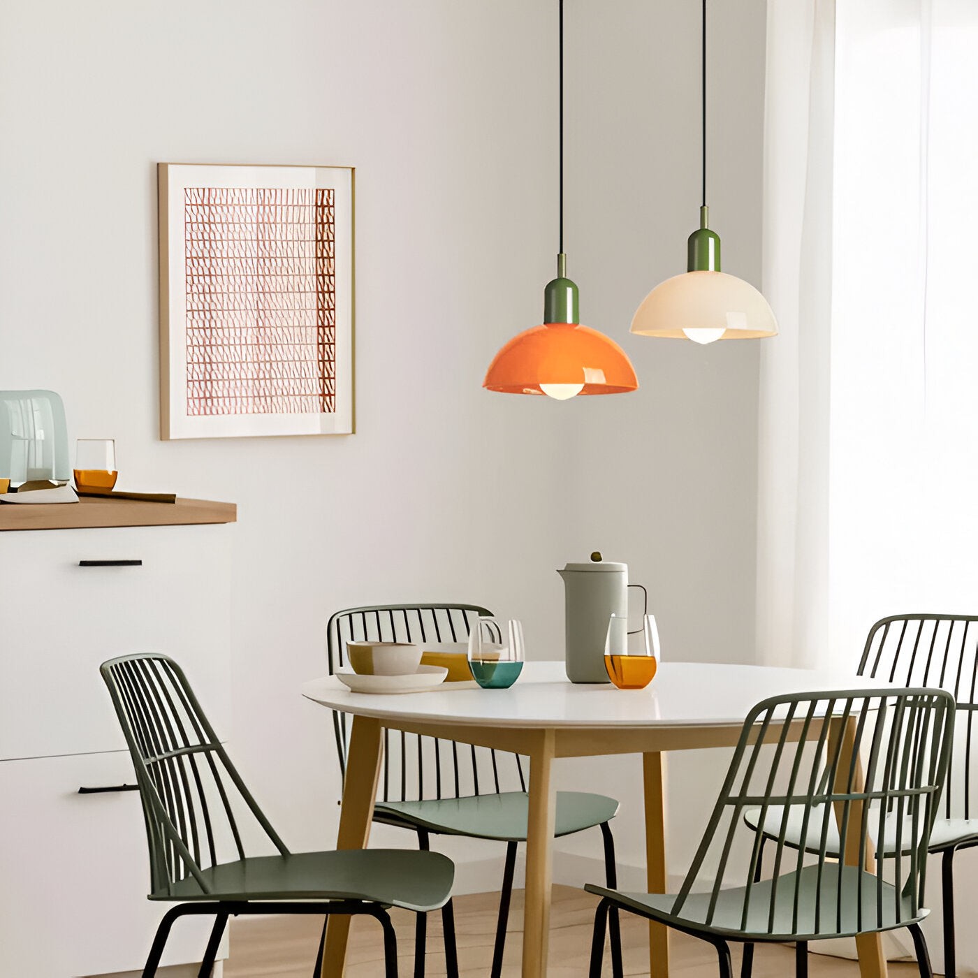 Aurora Nordic kleurrijke komvormige hanglamp HL3369