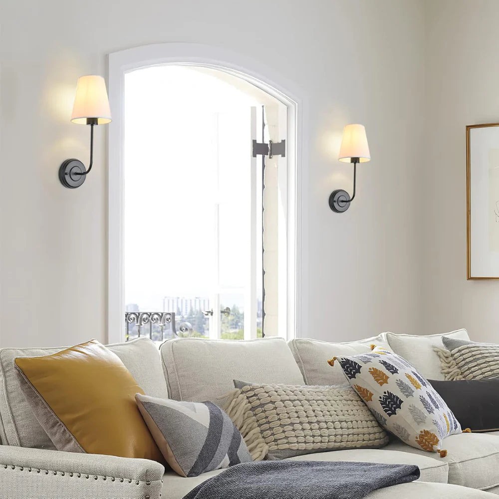 De geweven metalen wandlamp HL3342