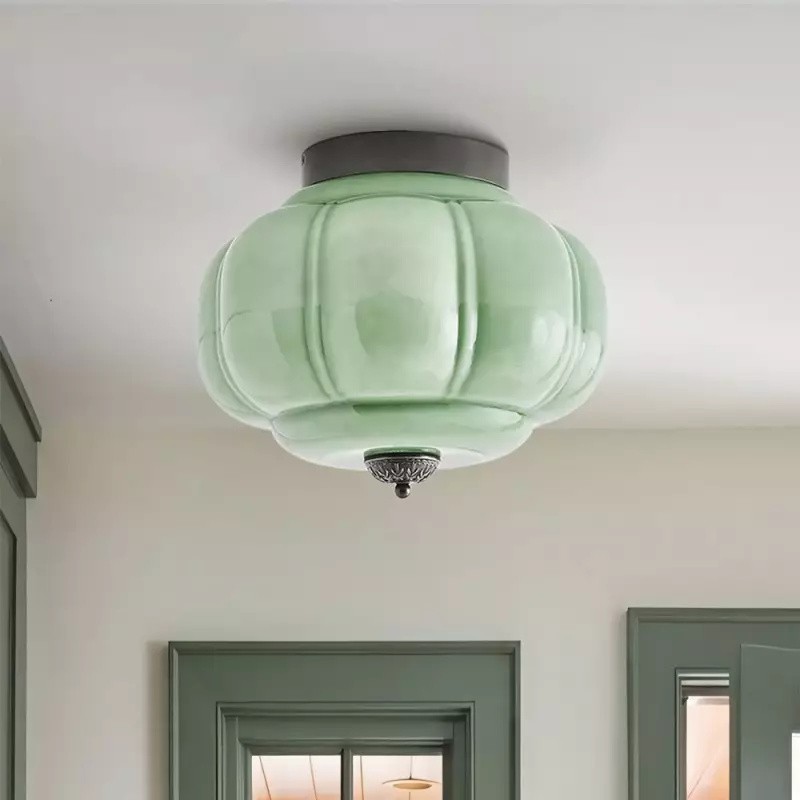 Eloise Retro Melkglas Semi-inbouw Plafondlamp HL948