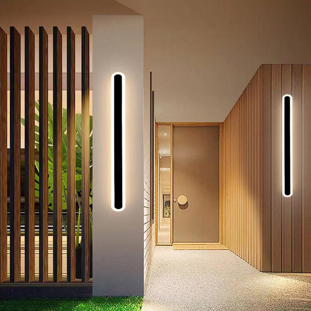 Edge Minimalistische Metalen Ovale IP65 Waterdichte Buitenwandlamp HL3428