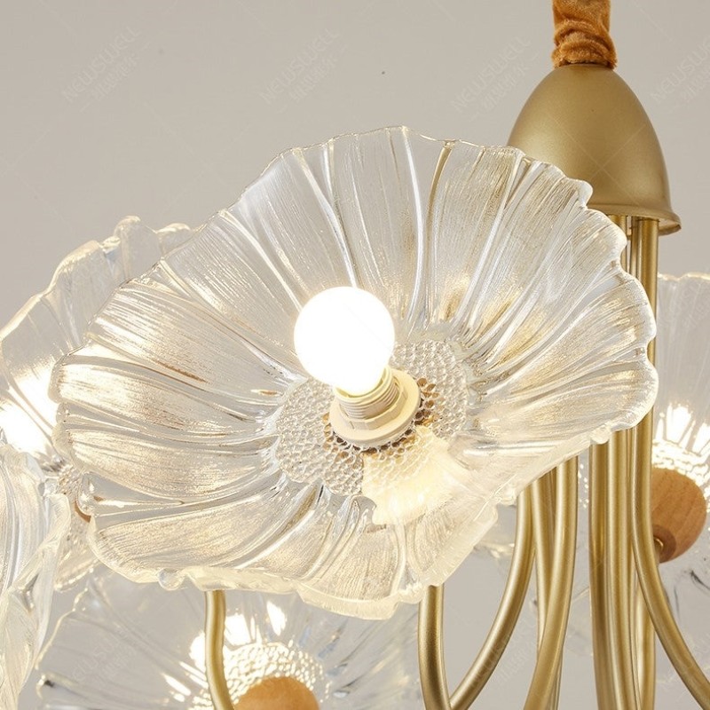 Nordic Lotusblad Glazen Bloem Hanglamp HL277