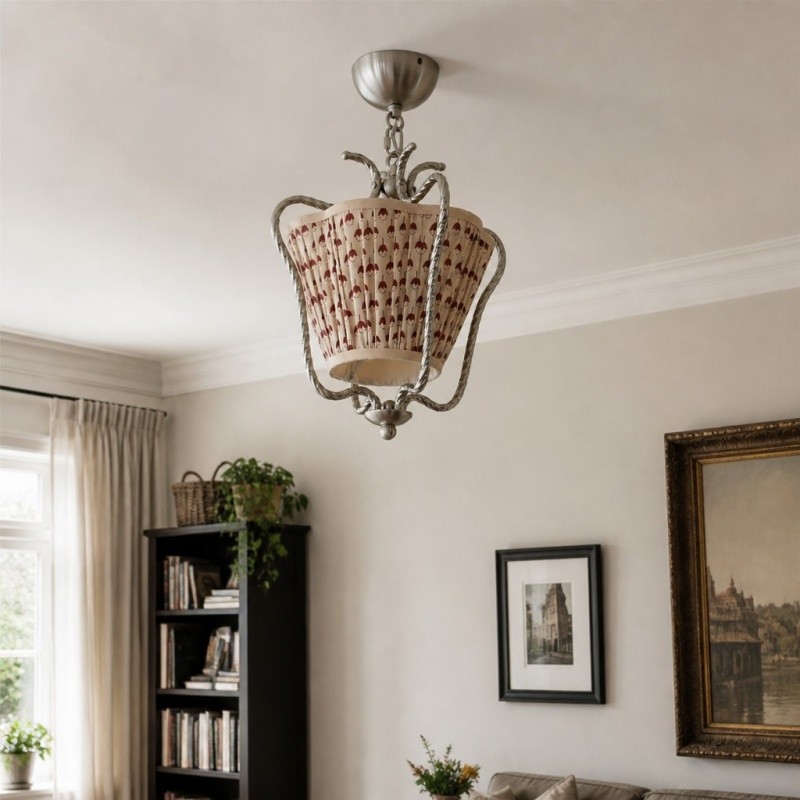 Solmire Romantische Plafondlamp met Bloemenmotief - Plafondlamp in landelijke stijl voor de eetkamer of het keukeneiland HL3555