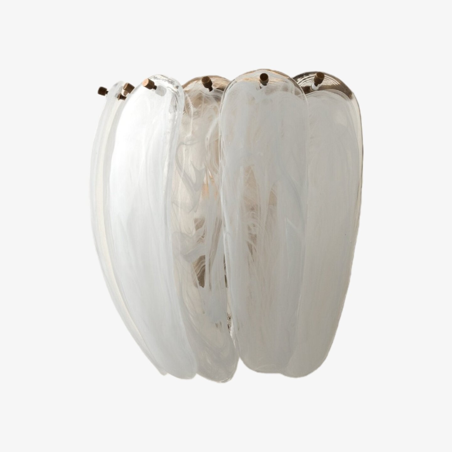 Velora Alabaste Tones gebogen glazen wandlamp - Sculpturaal elegant metalen detail voor slaapkamer of hal HL2520