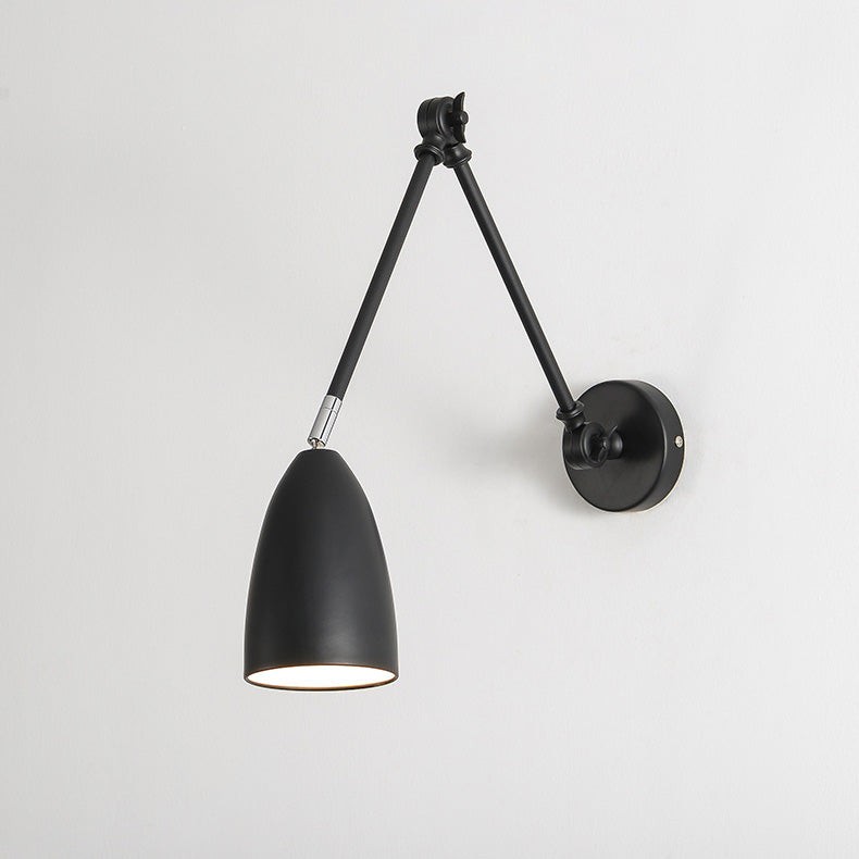Moderne industriële intrekbare draaibare wandlamp met schommelarm van ijzer HL1108