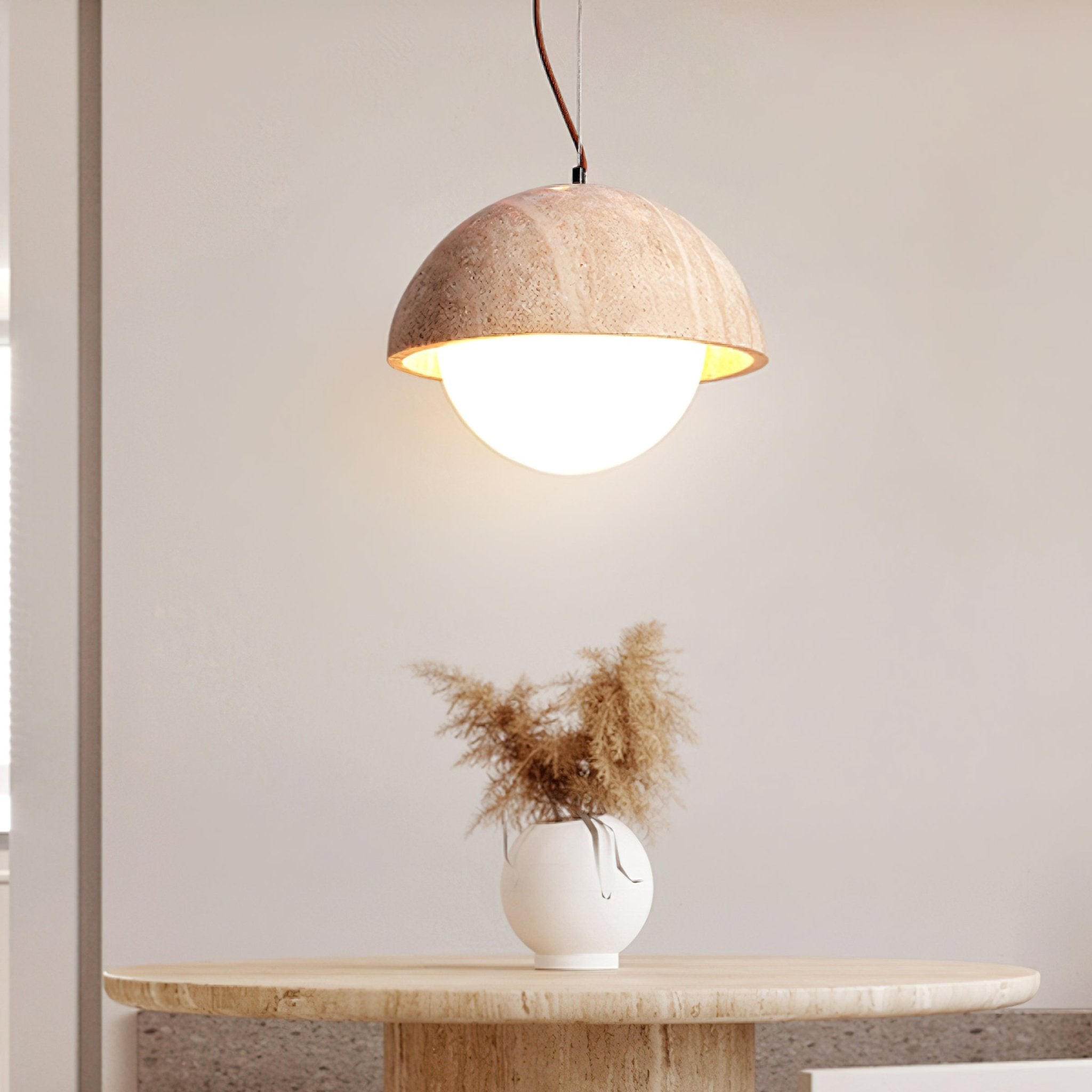 Travertine Creatieve Halfronde Hanglamp HL473