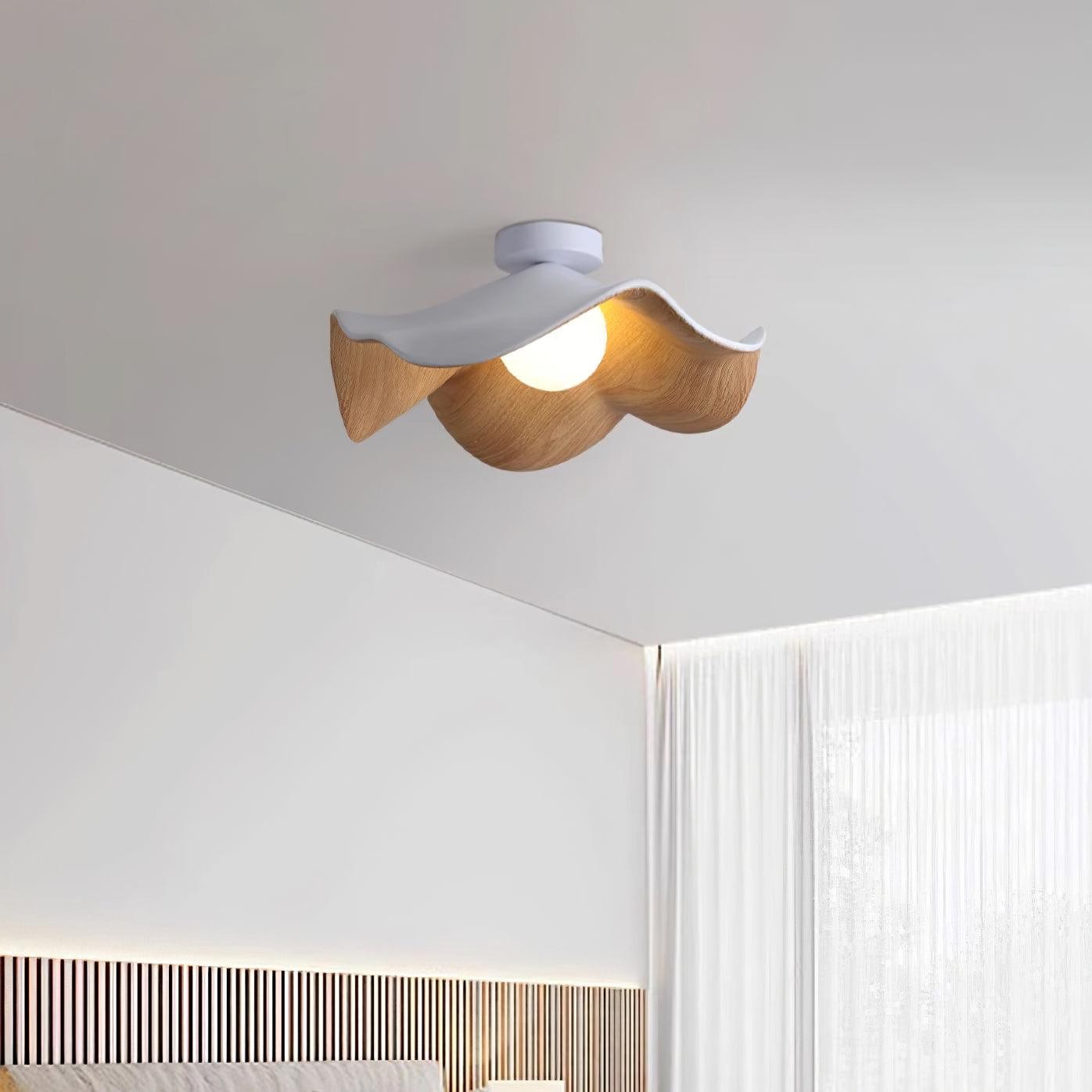 Nieuwe moderne eenvoudige plafondlamp met walnootnerf HL510