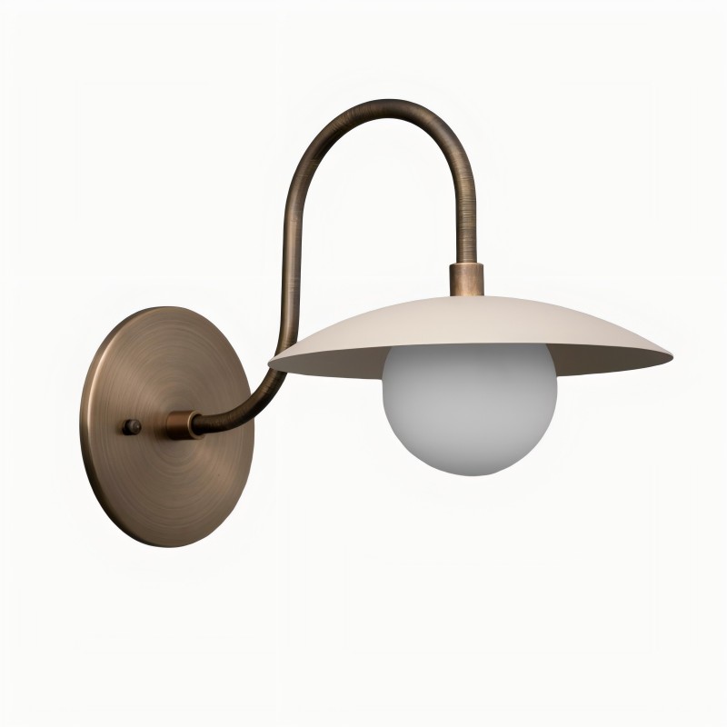Curva metalen gebogen messing wandlamp - elegante metalen lamp voor moderne interieurs HL1773