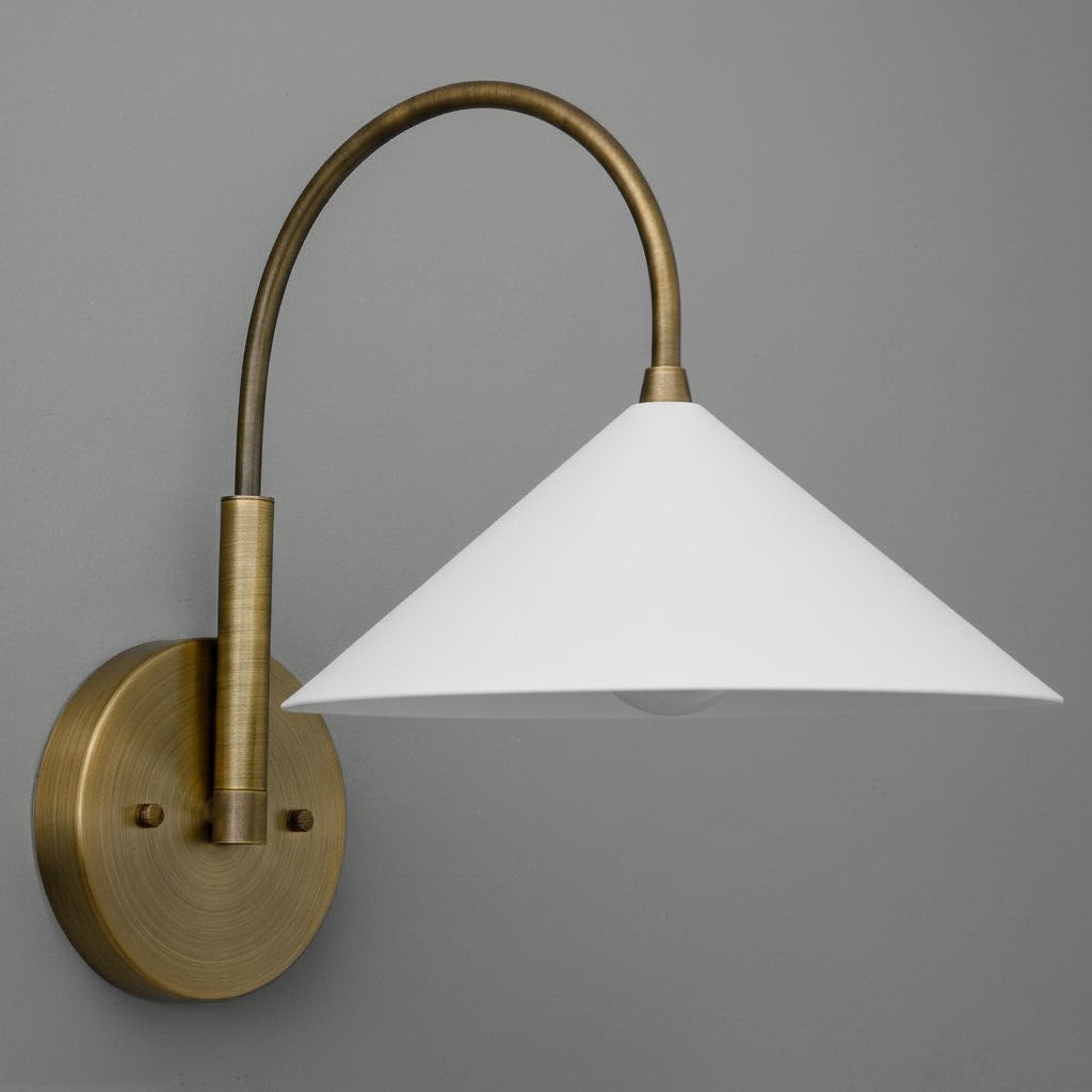Curva Metalen Vintage Wandlamp - Elegante Kegelvormige Kap voor Slaapkamers HL1756