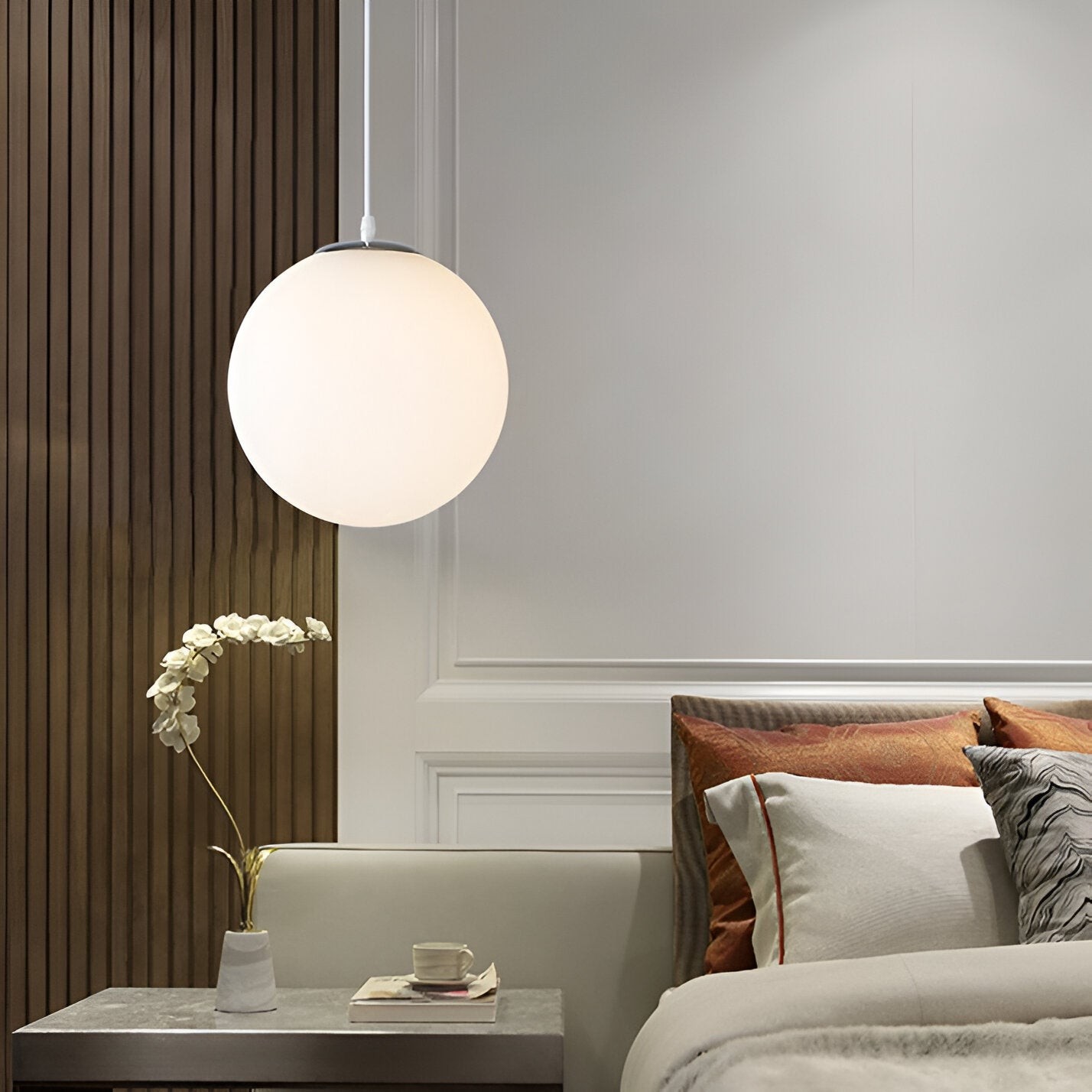 Nordic Globe Melkachtig Glazen Hanglamp HL1314