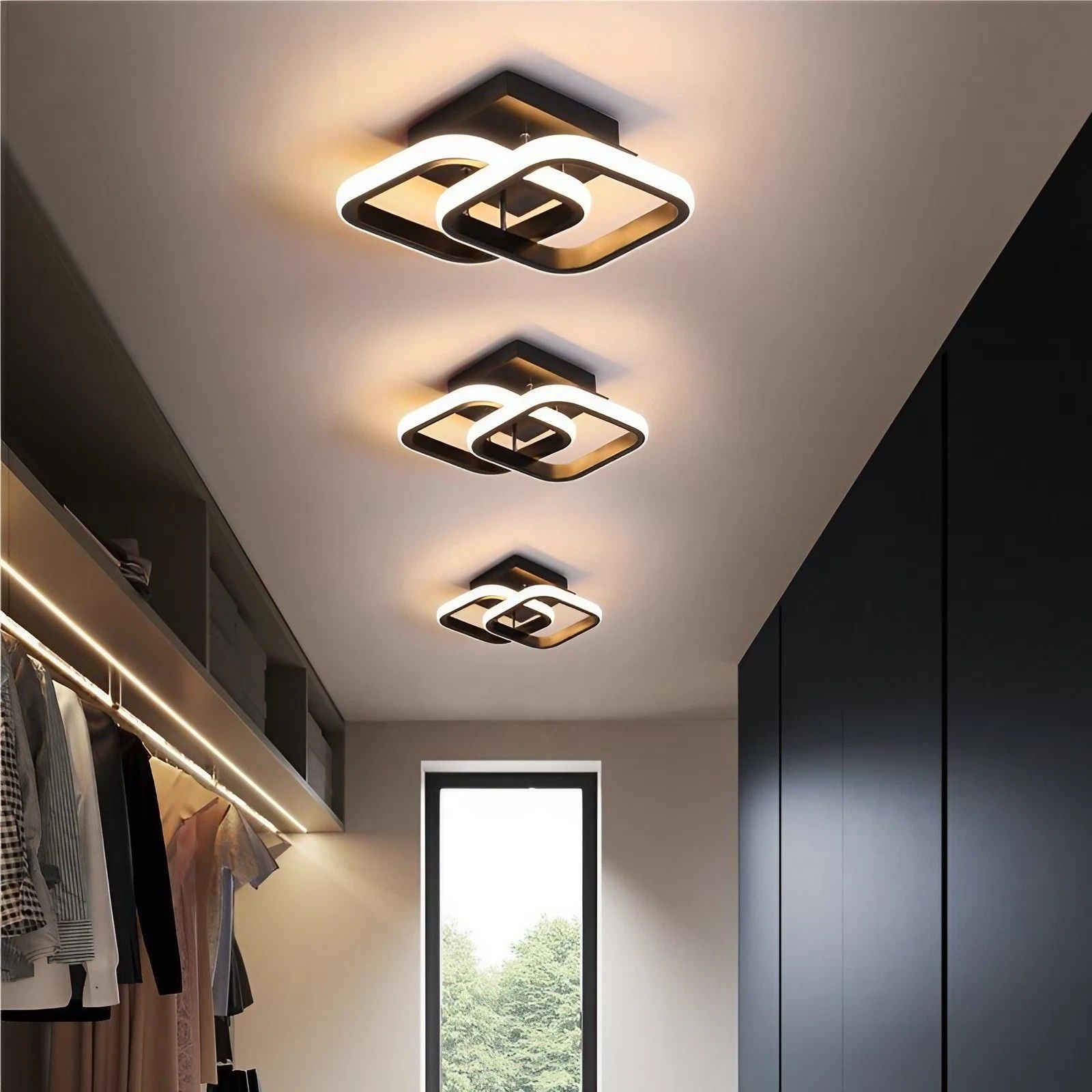 Nordic Ribbon gekruiste cirkel plafondlamp HL195