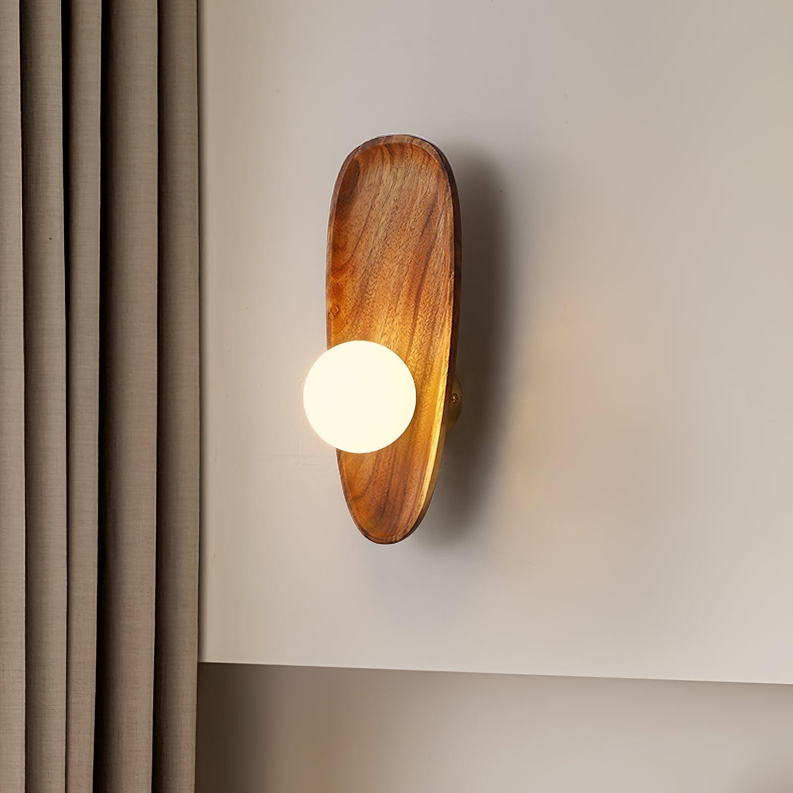 Moderne Minimalistische Curve Houten Wandlamp HL303