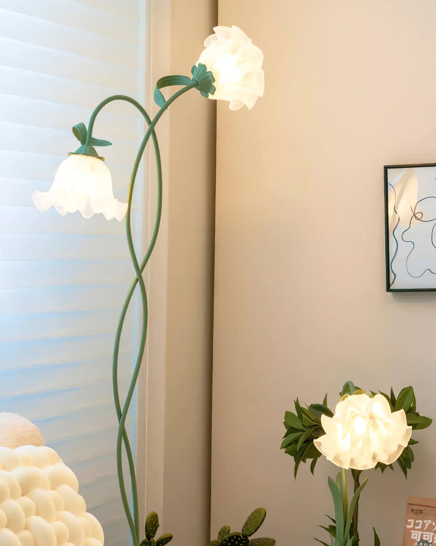 Creatieve multi-kops wikkelbloemvormige vloerlamp HL403