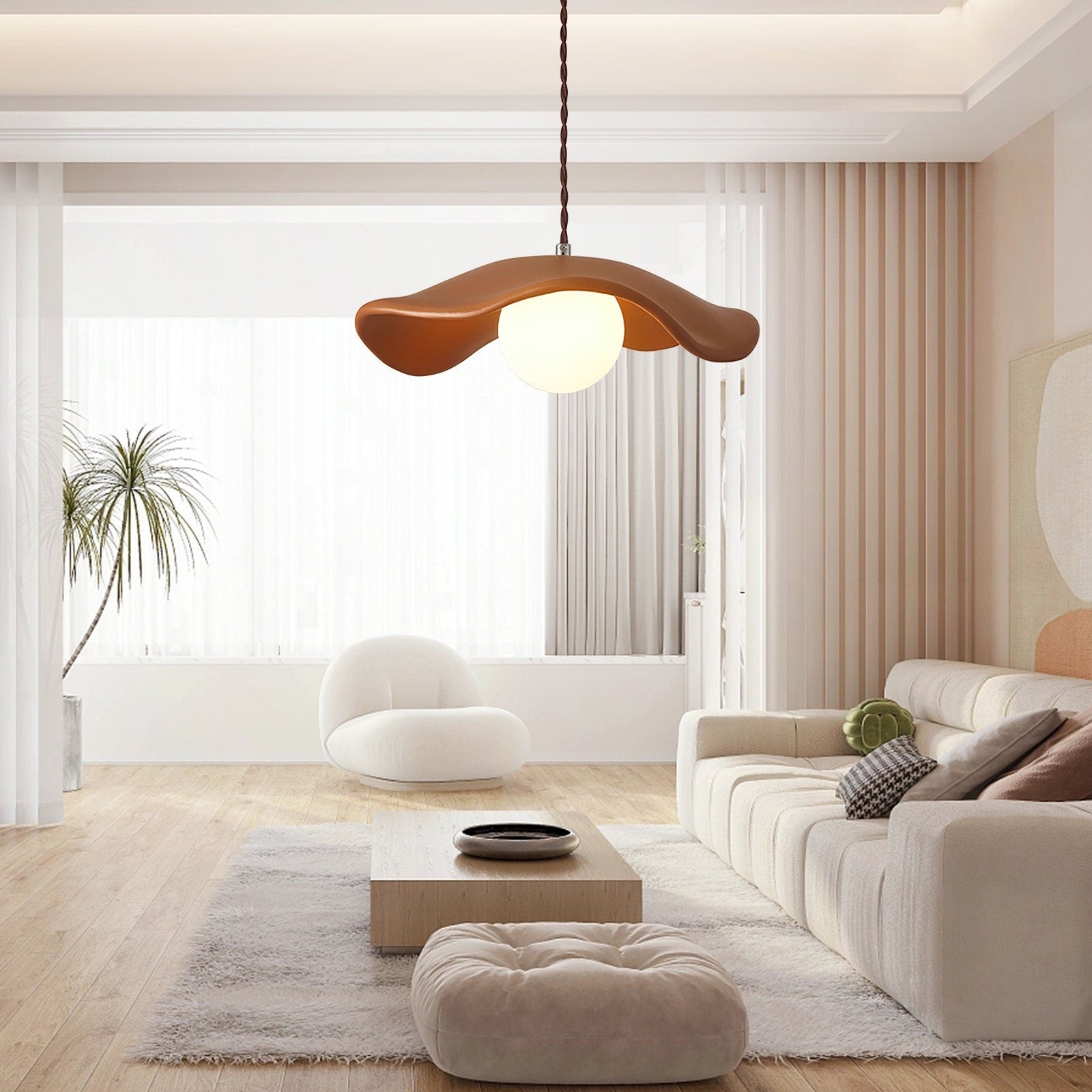 Yumi Sculptural Resin Elegance Minimalistische Hanglamp HL3498