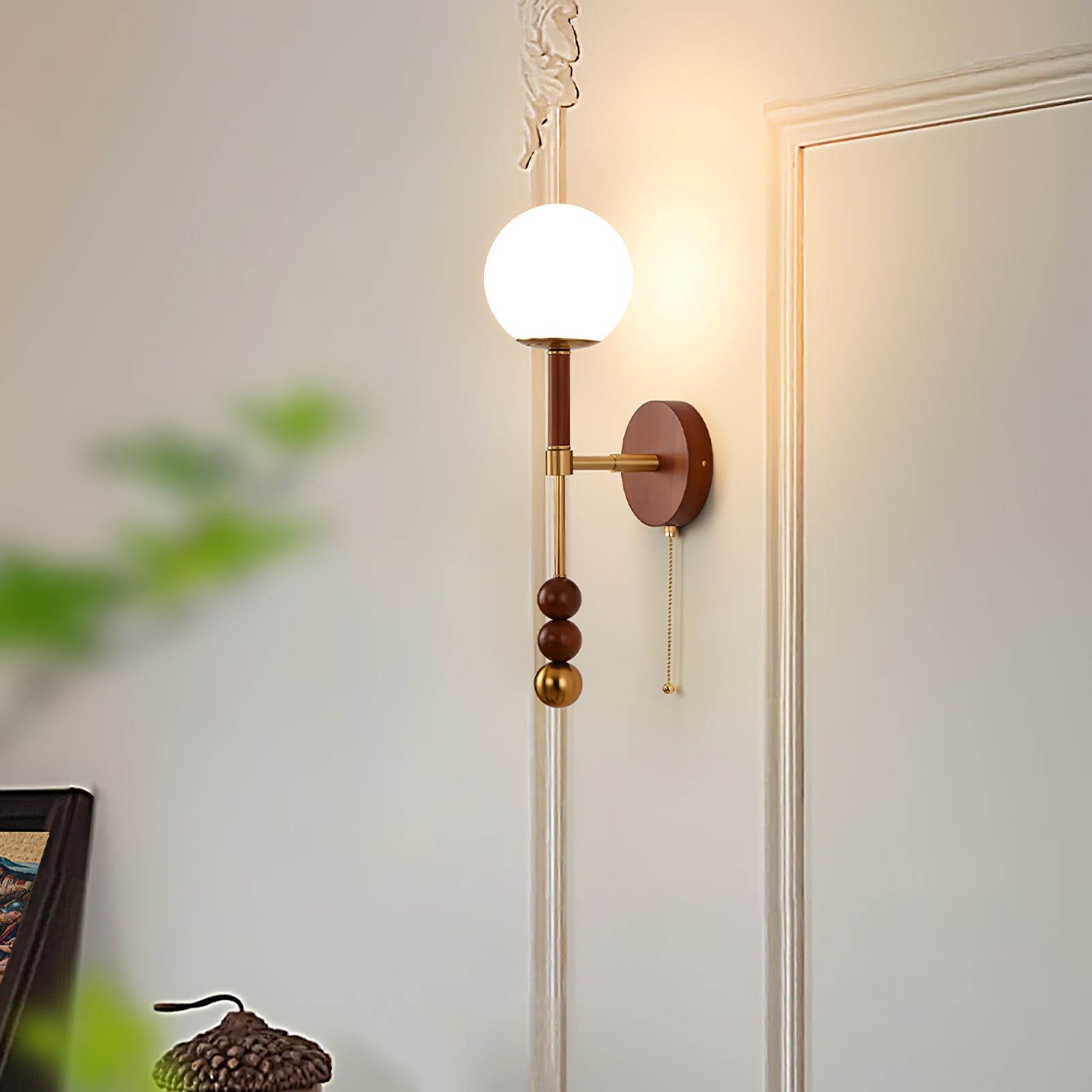 Retro Massief Houten Serie Wandlamp HL769