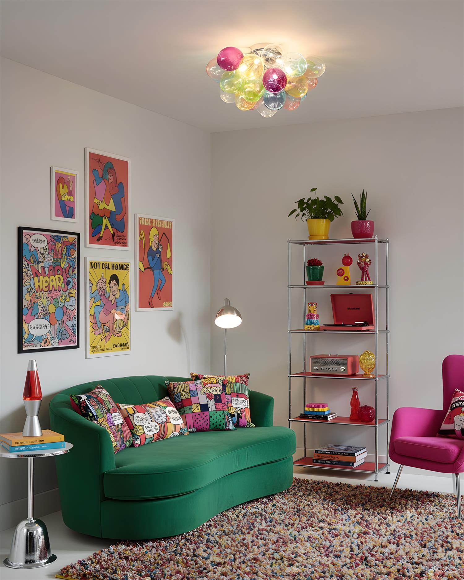 Bubbelvormige plafondlamp HL2856