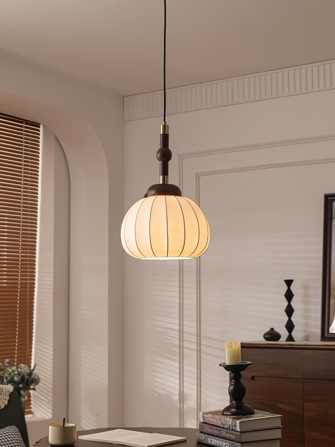 Zijden bol hanglamp HL741