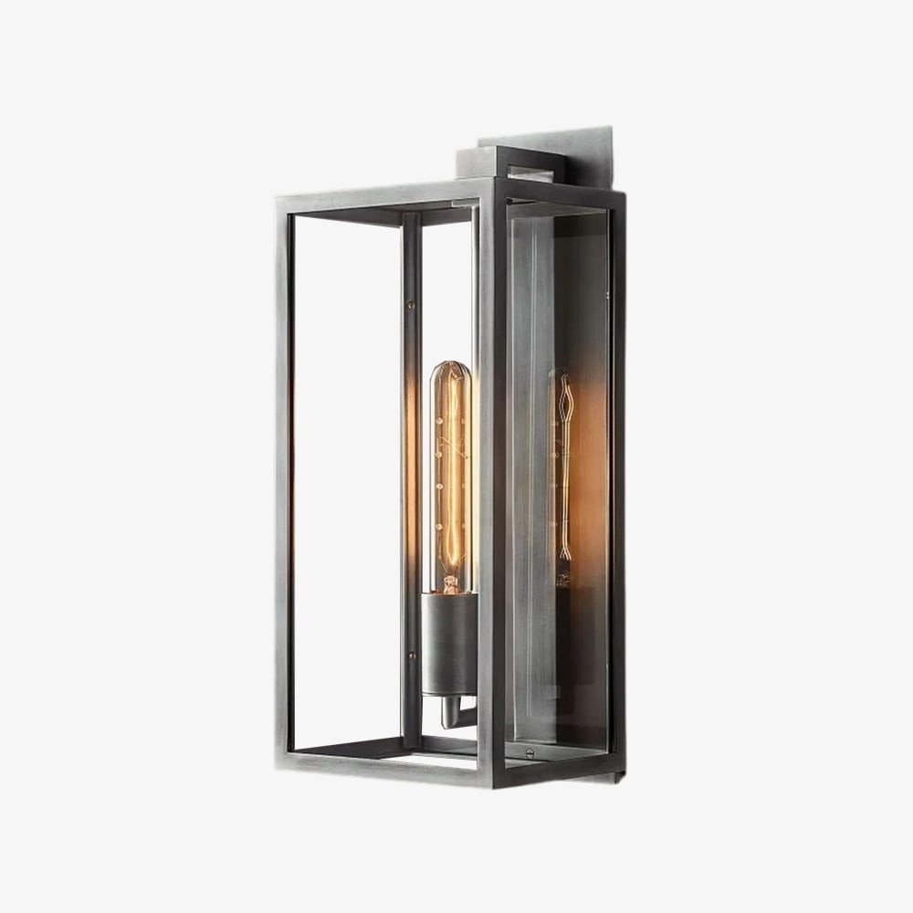 Klassieke Beckman Vintage Wandlamp - Staal & Glas Lineair Design HL1821