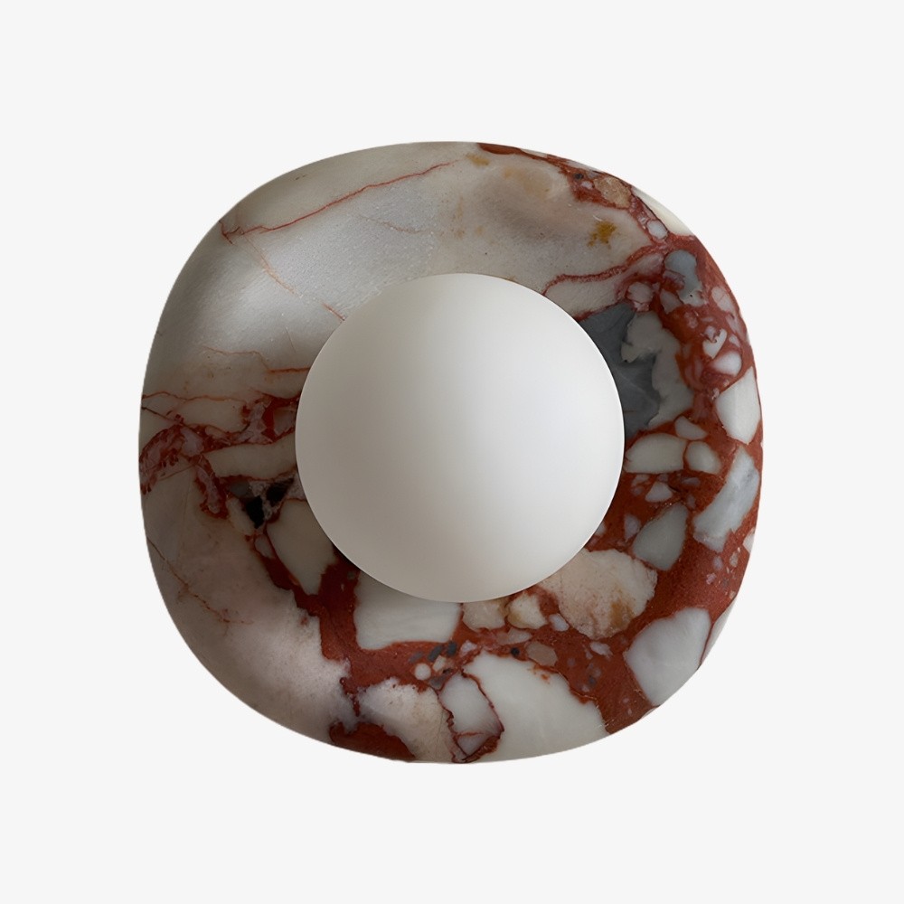 Oria moderne vierkante of ronde jade wandlamp met albasten kap voor slaapkamer of badkamer (HL2552)