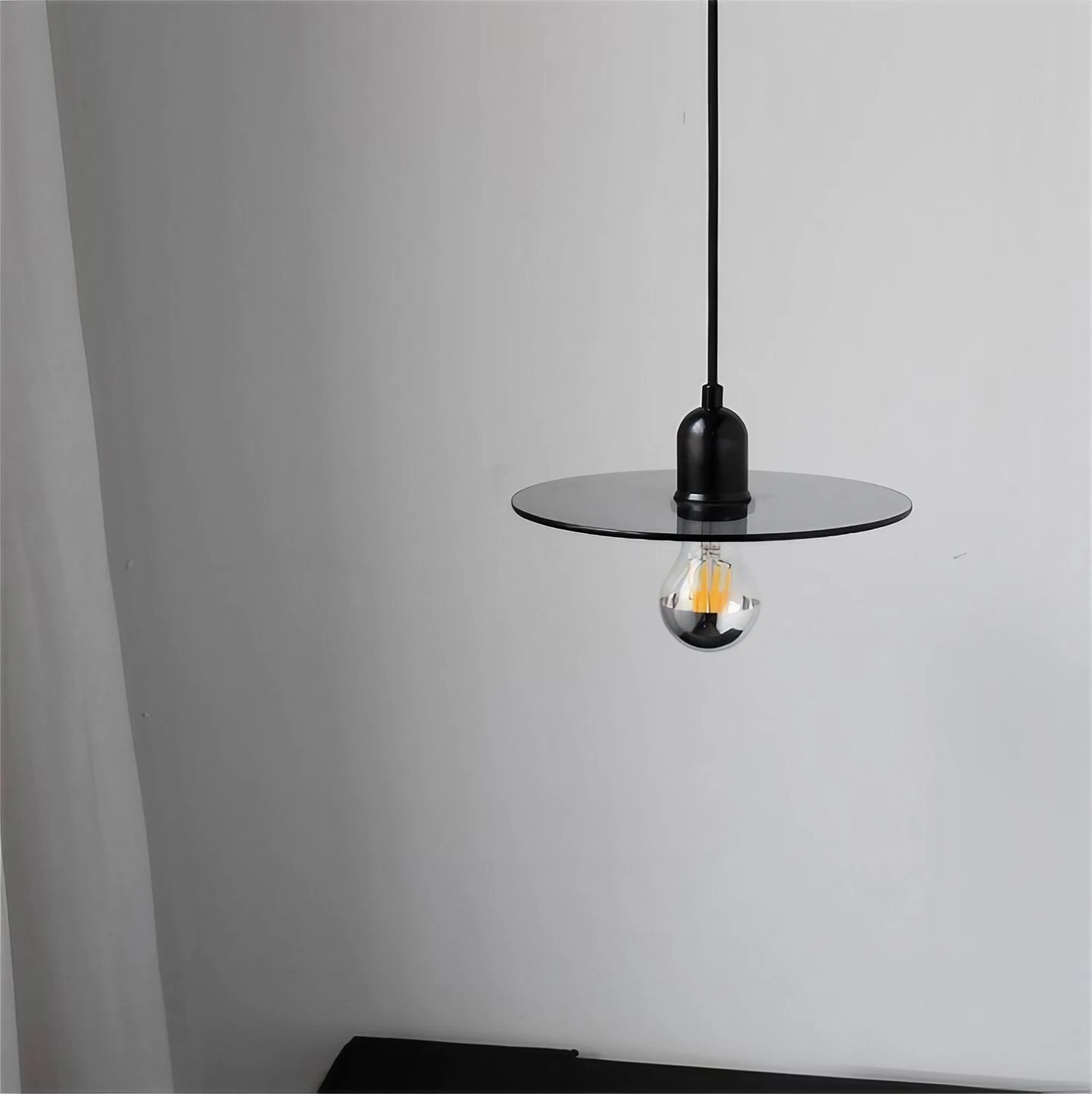Moderne Rookgrijze Hat Glas Hanglamp HL18