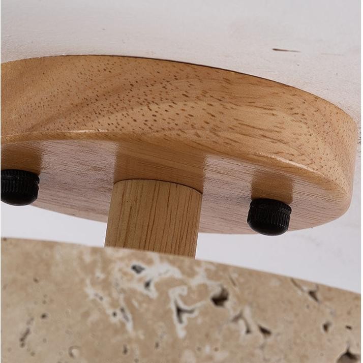 Ronde gele travertijn plafondlamp HL1284