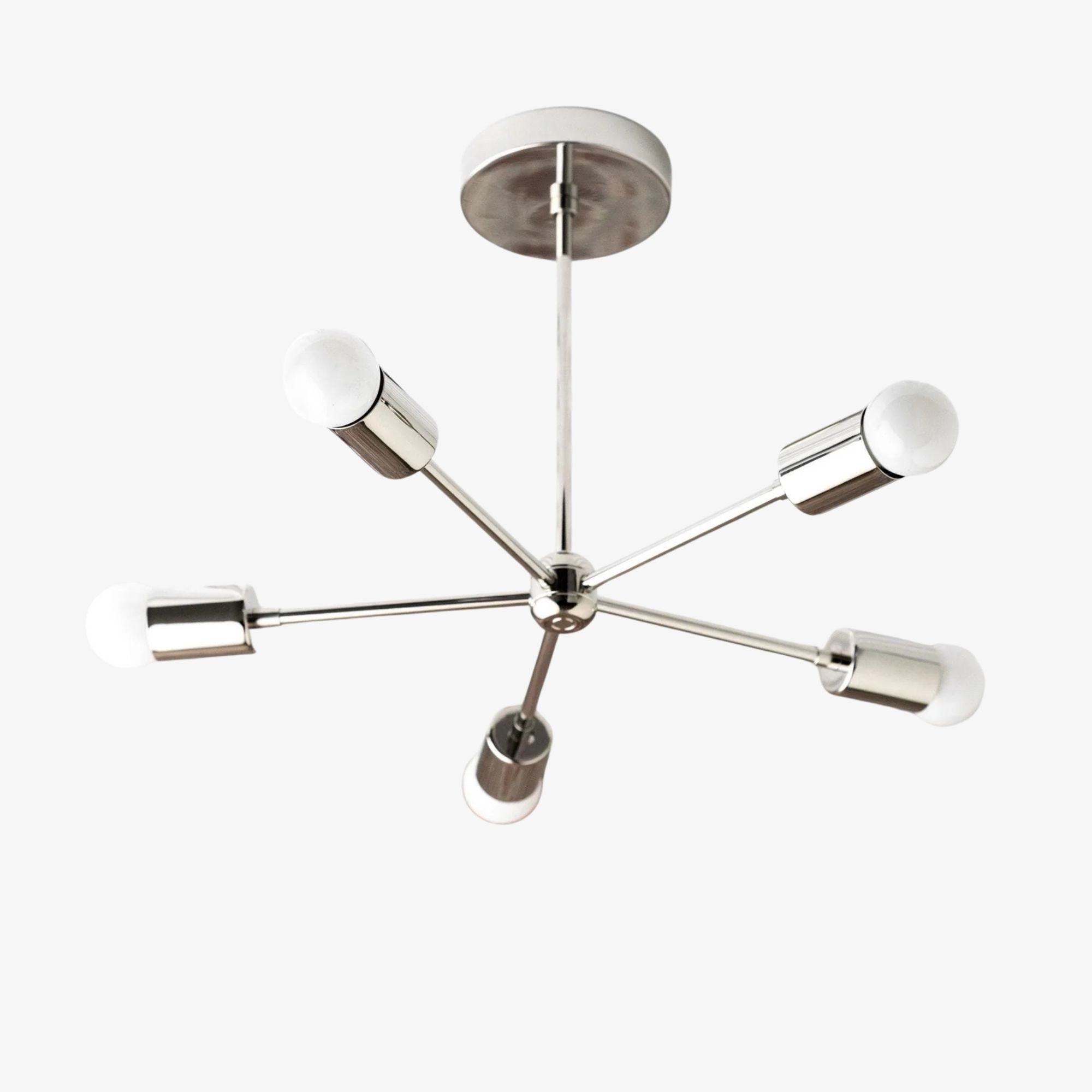Mobilux Line Mid Century Gold Sputnik Kroonluchter - Geometrische Messing Armatuur HL1687