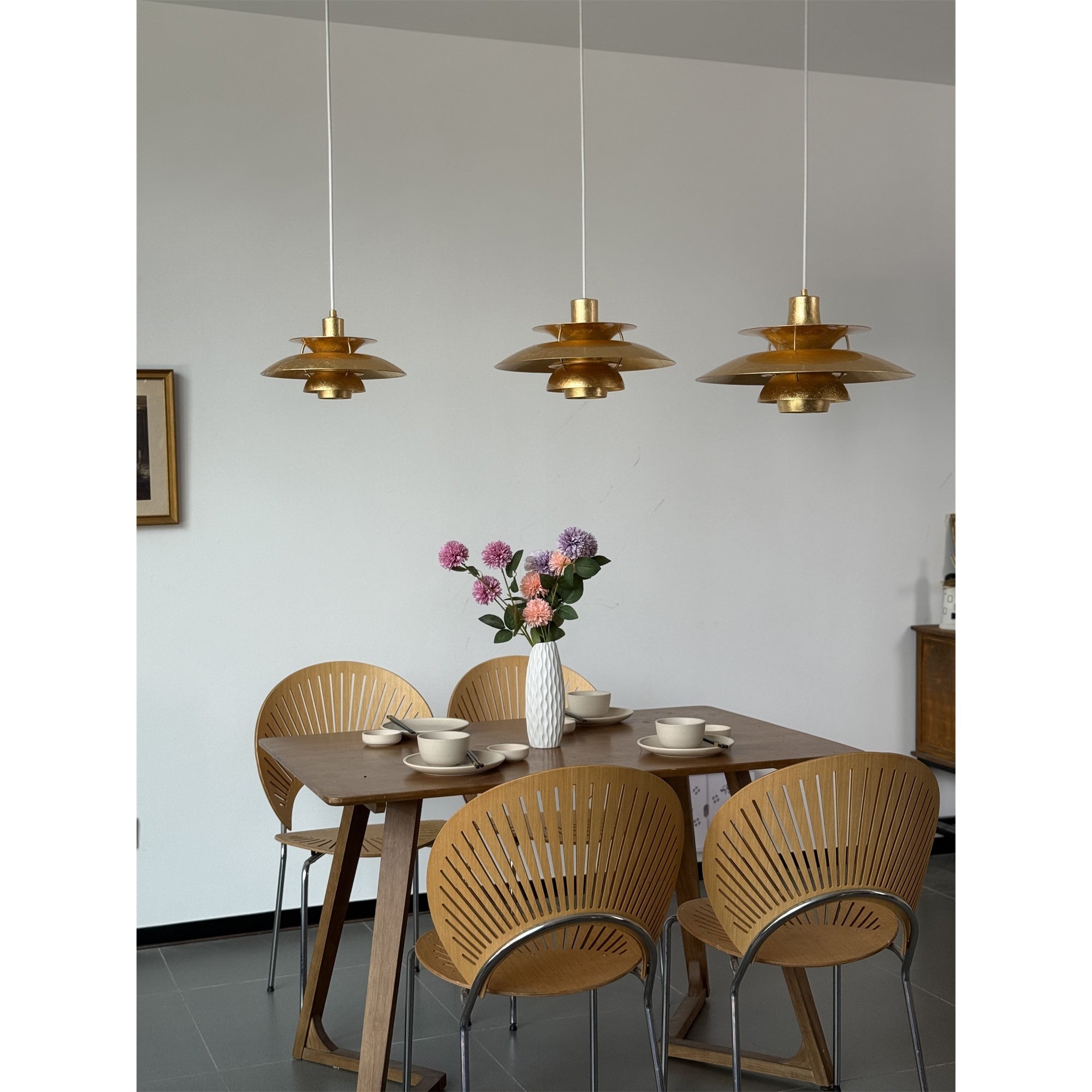 Hanglamp HL3315 met gouden folie