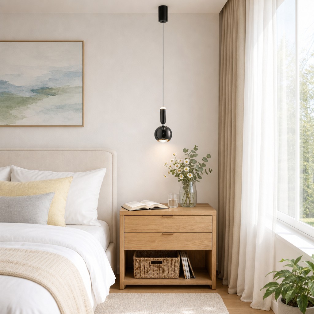 Veridia Moderne Verstelbare Slanke Hanglamp - Metalen Acryl Hanglamp voor Slaapkamer en Hal HL3541