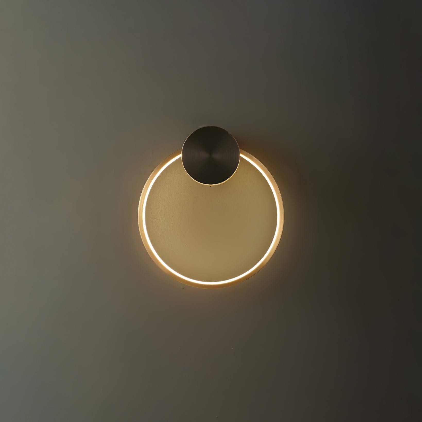 Minimalistische creatieve eenvoudige messing ronde LED-wandlamp HL776