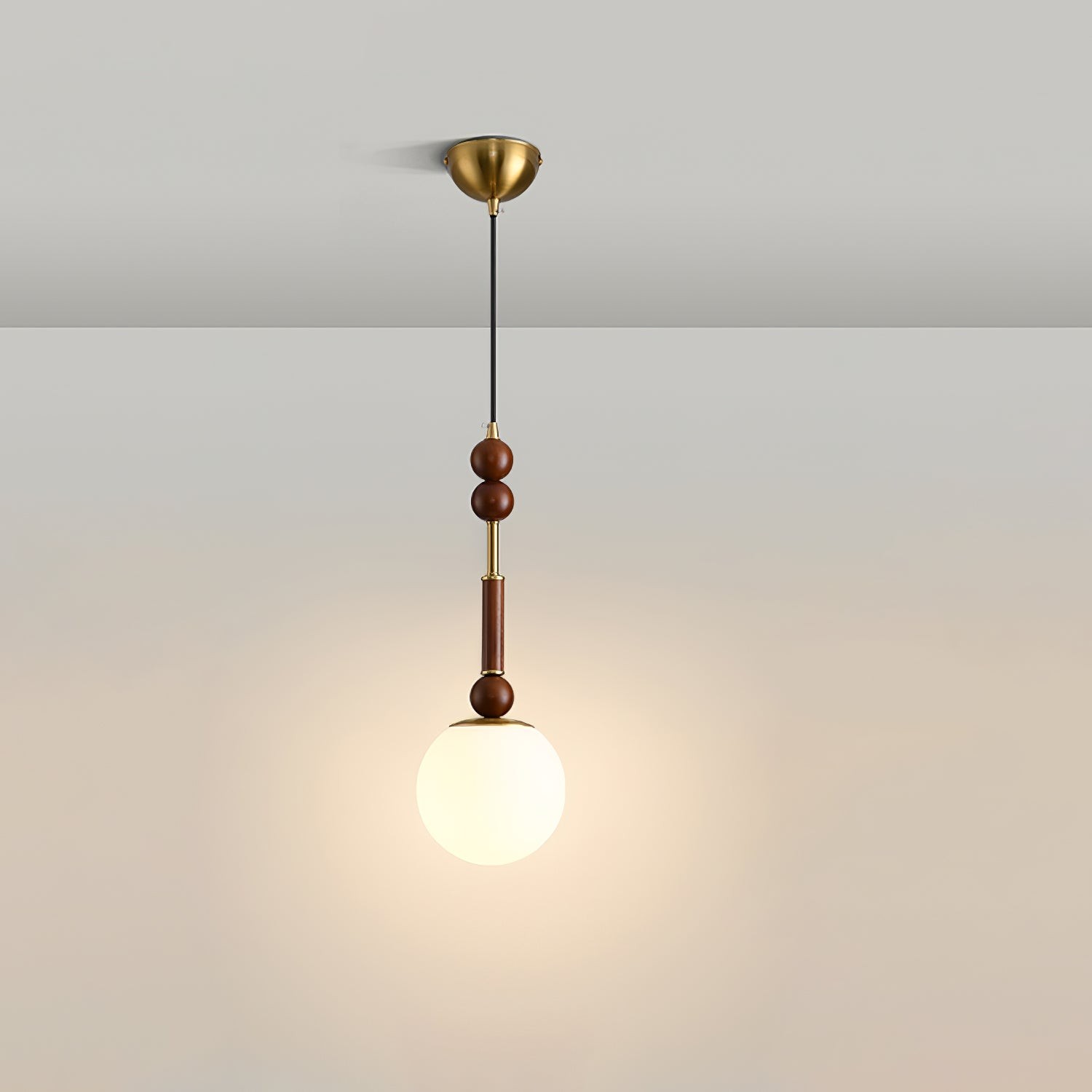 Retro massief houten serie hanglamp HL770