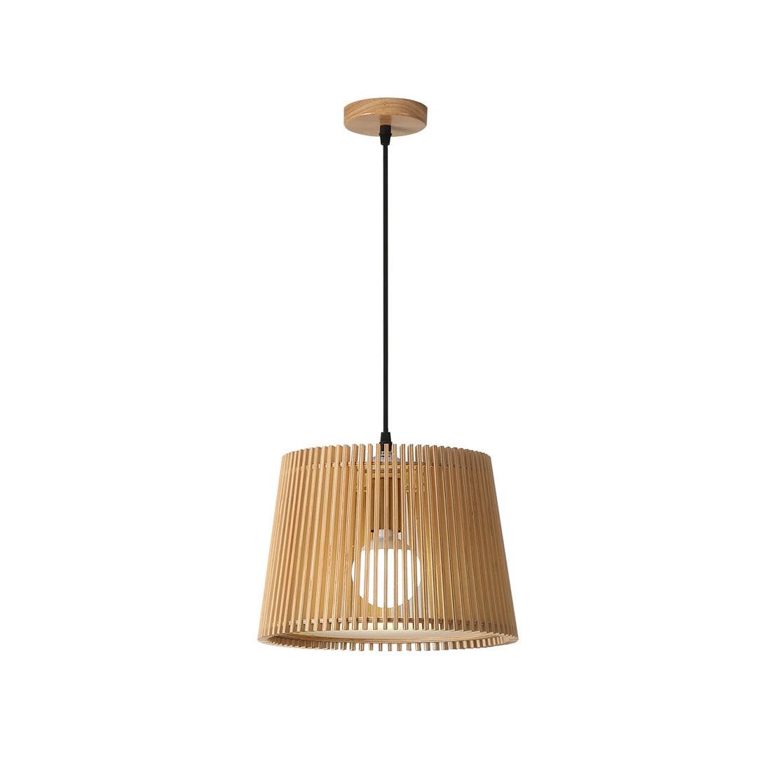 Houten boomstamkleurige kooi hanglamp HL752