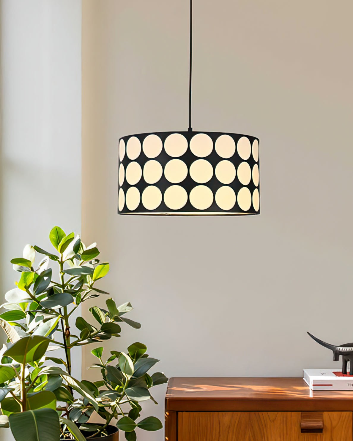 Moderne cilindrische hanglamp met stippen voor de slaapkamer HL1120