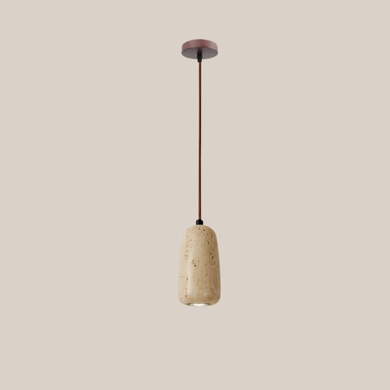 Traditionele Japanse Travertijn Houten Hanglamp HL869