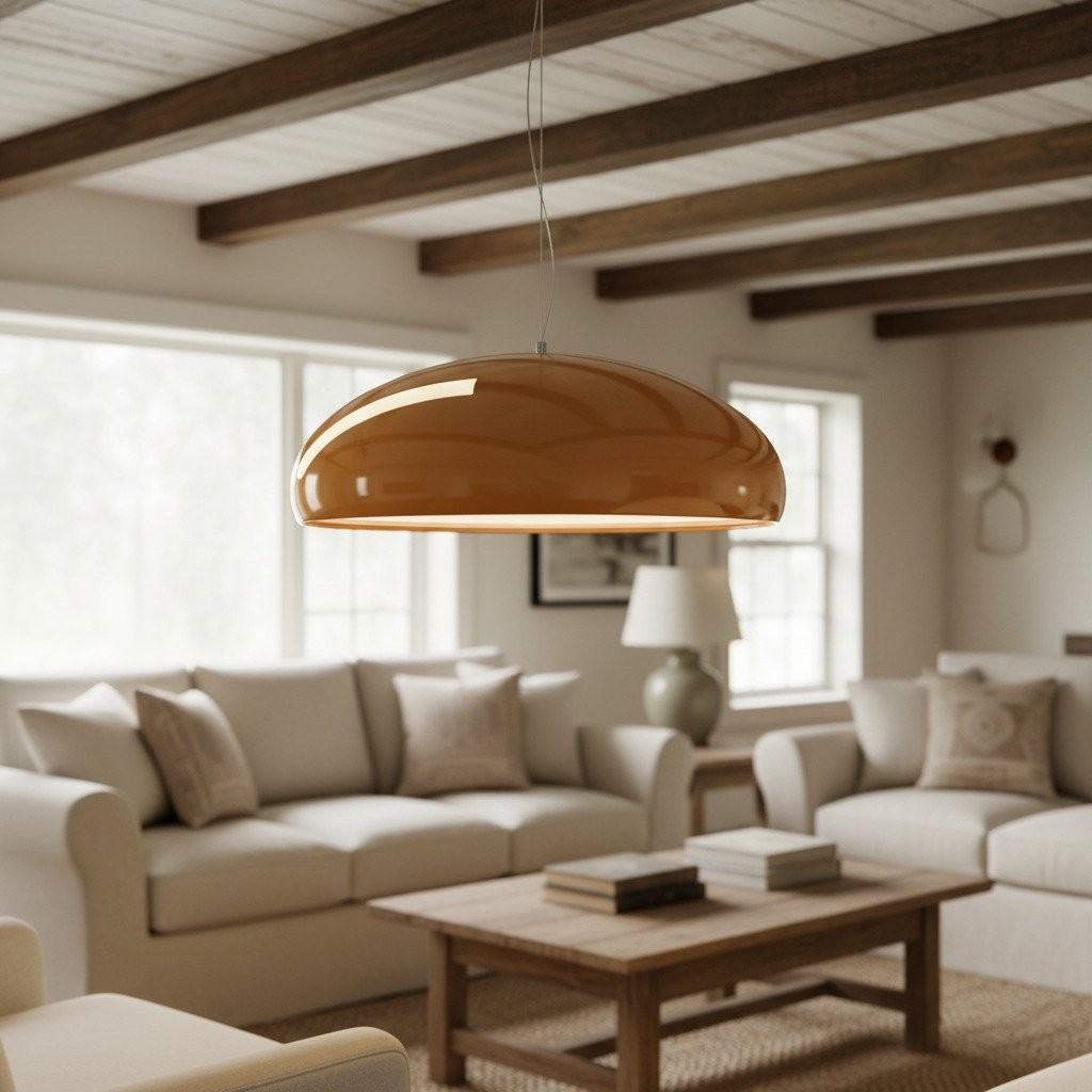 Haelen kleurrijke Scandinavische hanglamp met komvormige kap - moderne en stijlvolle metalen kap, geschikt voor eetkamers en