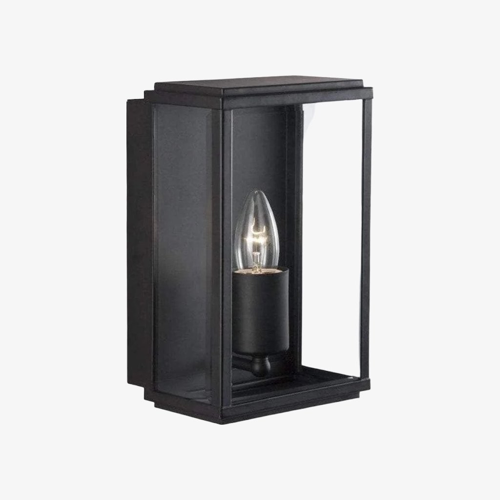 Boxar buitenwandlantaarn - metalen frame en helder glas voor veranda's of entrees HL2214