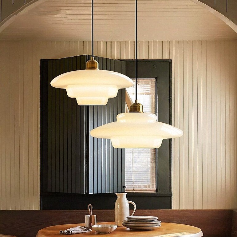 Art Deco Glazen Hanglamp - Elegante Sculpturale Hanglamp Voor Eetkamer en Keuken HL190
