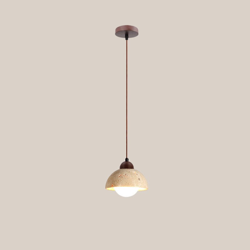 Traditionele Japanse Travertijn Houten Hanglamp HL869