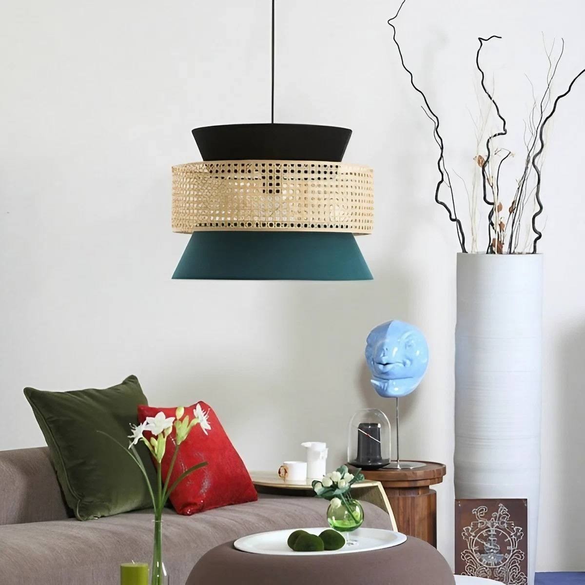 Rustieke Geribbelde Rotan Hanglamp HL03